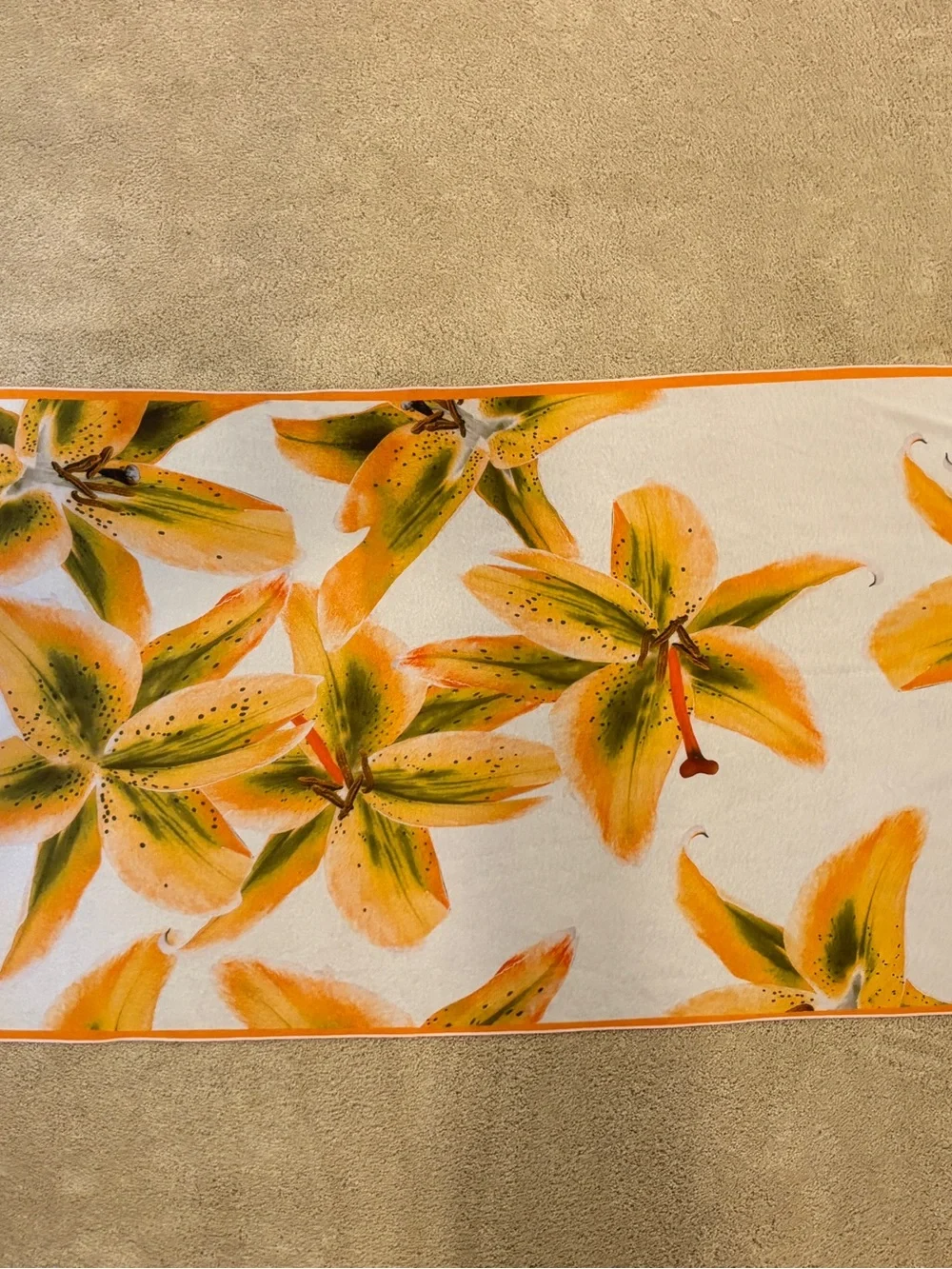 Lily print scarf